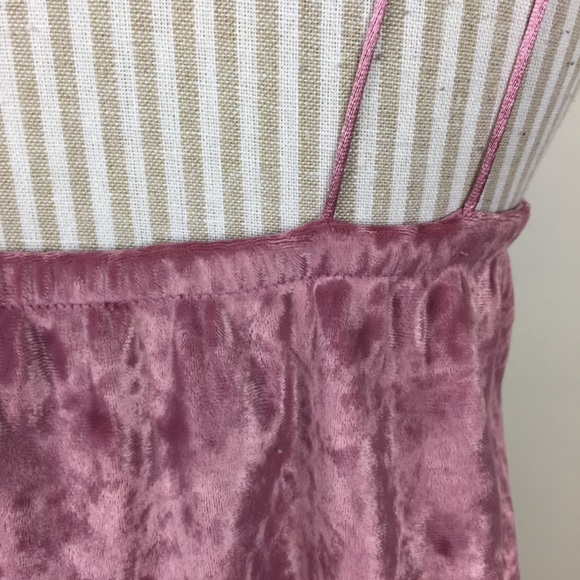 EXPRESS 111 Crop Top Mauve Crushed Velvet Double Layer  XS - Picture 6 of 10